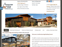 Tablet Screenshot of breckenridgebuildingcenter.com